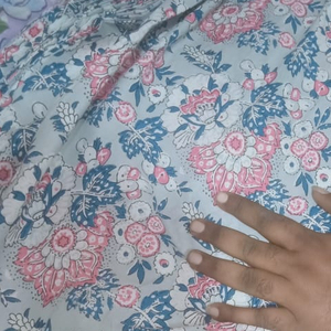 Tela estampada a mano de algodón con bonito diseño indio, tela con estampado floral - Product Image 1