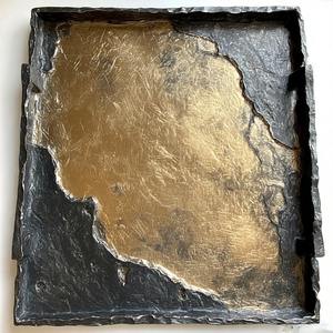 Bandeja de aluminio Celestial Luxe artesanal en forma rectangular con asas de agarre perfectas para eventos de comedor formal y decoración - Product Image 5