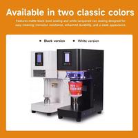Machine de scellage de canettes entièrement automatique, scelleuse de canettes en aluminium commerciale spécialement conçue pour les salons de thé, machine de scellage de gobelets pour boissons