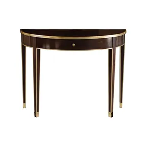 Итальянский роскошный маленький полукруглый консольный стол и приставной стол для мебели для гостиной