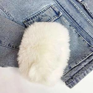 <b>Women</b> <b>Denim</b> <b>Jacket</b> Interior <b>Fur</b> <b>Lined</b> Warm Winter Stylish Outerwear - Product Image 3