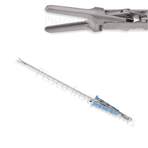 Micrófonos DeBakey, pinzas rectas de 1mm, eje de 5mm, mango redondo de 25cm de longitud de trabajo con bloqueo, embalaje personalizado de 14 pulgadas - Product Image 1