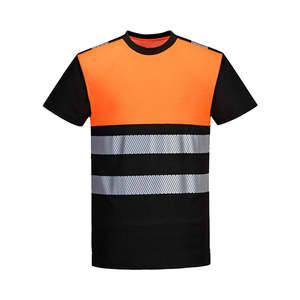 Hi Vis Reflective Safety <b>T</b>-<b>Shirt</b> for Men with Customized Logo LED <b>Flash</b> Waterproof Short Sleeves-Guard Work Wear - Product Image 2