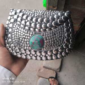 Bolsas de metal de mosaico multicolor con cuentas hechas a medida con cristales de nácar de resina y adornos de concha para reventa - Product Image 5