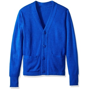 Cárdigan de Punto Casual, Cómodo y Holgado con Cuello en V, Estampado Universitario, con Botones Decorativos - Product Image 1