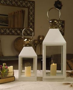 Elegante lámpara de vela de hierro antiguo blanco, candelabro votivo de nuevo diseño de moda con función perfumada, tamaños personalizados, Navidad - Product Image 2