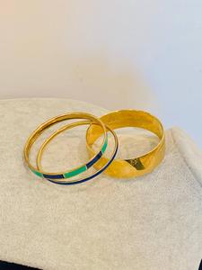 Brazaletes de moda de la India, conjunto de brazaletes de resina con brazalete de Metal, joyería y accesorios de moda, venta directa de fábrica hecha a mano por HF CRAFTS - Product Image 2