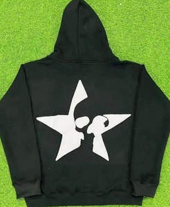 Buena calidad Sudadera con capucha Logotipo personalizado Peso pesado Sin cuerda Cremallera 100% Algodón Gráfico Puff Impresión Sudaderas con capucha para hombres - Product Image 2