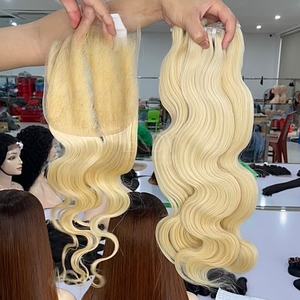 วิกผมหยิกจาก2025ผมจริงผมเด็กบางสีบลอนด์หยักศกแบบกำหนดสีเอง - Product Image 4