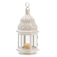 Vente en gros Ramadan spécial lanterne décorer maisons luxueuse lanterne blanc fini très bon marché prix ce produit jardins suspendus