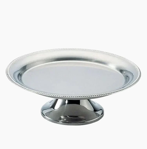 Support à gâteau de luxe en acier inoxydable célébrant le support à gâteau en métal support à gâteau de dessert aux fruits plateaux à 2 niveaux - Product Image 4