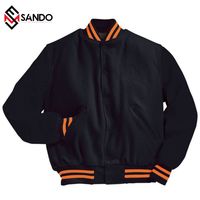 Veste de baseball en cuir PU noir de haute qualité personnalisée, logo en relief, style universitaire, parka réversible imperméable pour homme, été