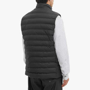 Invierno Color Negro hombres Puffer Down chaleco transpirable burbuja hombres chalecos sin mangas cremallera gruesa burbuja Puffer chaleco servicio OEM - Product Image 3