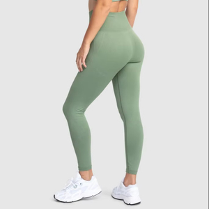Leggings d'entraînement sans couture avec compression des fesses Scrunch Leggings d'entraînement minces au design personnalisé pour adultes respirants personnalisés - Product Image 4