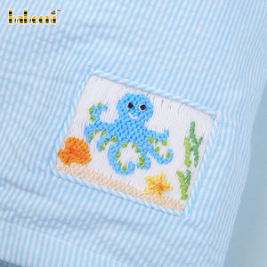 Ropa deportiva para niños Octopus Hand Smocked BB898 Boy Swim Trunks - Product Image 5
