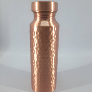 Botella de Agua de Cobre con Diseño Martillado, Botella de Agua de Cobre Elegante, Pulida y Brillante - Product Image 1