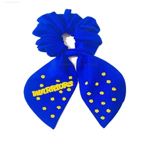 Bordado a mano de tela lazo para el cabello personalizado con cuentas Scrunchies accesorio para el cabello bordado a mano indio Scrunchies con cuentas de semillas - Product Image 2