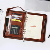 Cuir véritable LPO-0088 Style Vintage Durable Briefcase Portfolio Handle Document Folder Zipper Conference Bag Customized Color