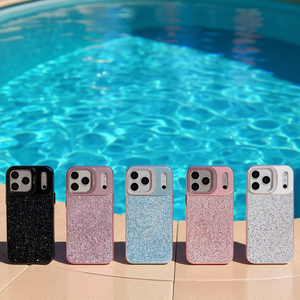 Étui de téléphone portable antichoc en TPU+PC avec cristaux de diamant scintillants IP 16 PRO MAX - Product Image 1