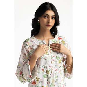 Conjunto de Dos Piezas Estampado de Algodón y Viscosa para Mujer, Colección de Trajes KST-43360 - Product Image 6