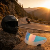 Visière de remplacement intégrale pour casque de moto Bell Qualifier, avec placage Iridium coloré et protection UV anti-rayures