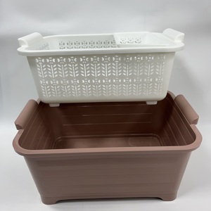 Stackable <b>plastic</b> tray with lid <b>and</b> small tray for covering <b>bowls</b> chopsticks spoons <b>plates</b> food safe OEM bulk supply - Product Image 5