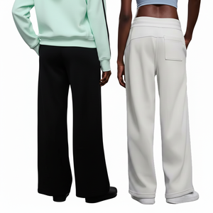 Pantalones de Forro Polar para Mujer al por Mayor, Gruesos, Cálidos, Ecológicos, Simples, Casuales, Sueltos, de Pierna Ancha, con Cordón, Cintura Alta - Product Image 2