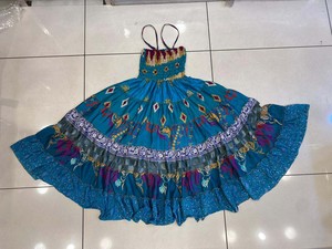 Summer Bohemian Attractive Design <b>Patchwork</b> Layer <b>Skirts</b> Dress Breathable Luxury Printed Bridesmaid Partywear - Product Image 6