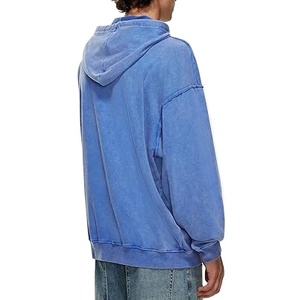 Customized Solid Embroidered Casual Regular Fit Hoodie Winter Fleece Breathable Pocket Men Vintage 100% Cotton Wholesale 2026 - Product Image 3