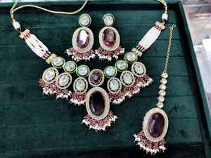 Ensembles de bijoux de mariée indiens de conception de mode de nouveau modèle pour le collier de robe de mariage de femmes - Product Image 6