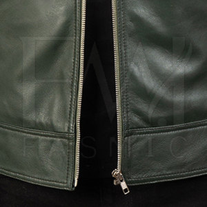 Veste d'hiver à col rabattu à prix raisonnable pour hommes Taille personnalisable Cuir véritable avec toile Style High Street - Product Image 5