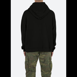 Sweat à capuche en coton molletonné unisexe personnalisé avec fermeture éclair de haute qualité tissu français pour strass impression bouffante longue saison d'hiver solide cousu - Product Image 4