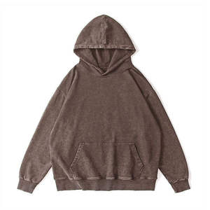 Fabricant de sweat à capuche Streetwear d'hiver personnalisé pour hommes Design 3D vieilli de haute qualité en polyester/coton délavé à la pierre - Product Image 5