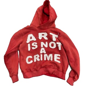 Sudadera con capucha y cremallera lavada con ácido desgastado de peso pesado francés bordado personalizado - Product Image 2