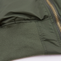 Blouson aviateur pour homme de l'usine OEM avec fermeture à glissière et patchs personnalisés, vestes d'extérieur classiques avec logo imprimé