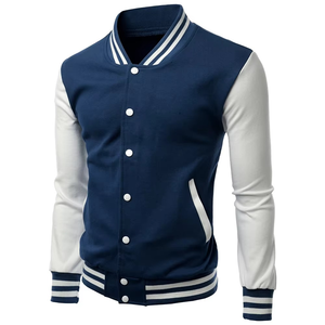 Chaqueta universitaria con capucha de alta calidad para hombre, Unisex, cuello levantado, logotipo frontal, béisbol de invierno, manga larga, lona transpirable - Product Image 4