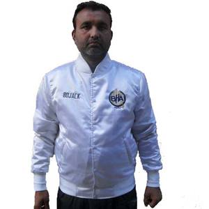 Patches de lettres brodées personnalisées Veste en satin brodée vintage 3d Veste de haute qualité Veste avec logo personnalisé pour hommes et femmes - Product Image 3