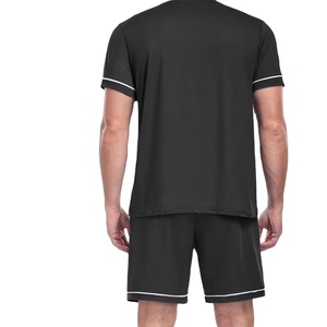 ชุดเซ็ตผู้ชายไซส์ปกติแบบยืดได้ ไซส์พลัส สไตล์ไฮสตรีท ชุดกีฬาผู้ชาย ลายพิมพ์เรียบ กันลม เหมาะกับทุกฤดูกาล - Product Image 2