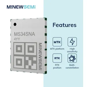 โมดูล MS34SNA GNSS รองรับสัญญาณเอาต์พุต RTK 1-10Hz แบบไดนามิกสูงโมดูล40กม. + โมดูล GPS รองรับระบบนำทางแบบรวม