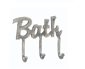 Conception personnalisée Crochet mural en métal argenté pour décoration Vente en gros Maison Tenture murale Crochet mural en métal artisanal bon marché - Product Image 6