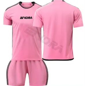 24-25 Saison NTER MIAMI MESSI Fußballtrikot MIAMI Rosa schwarz Jersey-Uniformen Fußballbekleidung-Kit