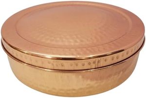 Caja Masala de latón macizo de diseño simple, caja de especias de color dorado de forma redonda con tapa para almacenamiento, contenedor Masala a precio barato - Product Image 4