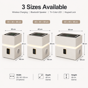 <span class=keywords><strong>Mesita</strong></span> de <span class=keywords><strong>Noche</strong></span> Flotante Inteligente con Carga Inalámbrica, Bloqueo por Huella Dactilar, Altavoz Bluetooth, <span class=keywords><strong>Luz</strong></span> LED, Montada en la Pared para Dormitorio - Product Image 3