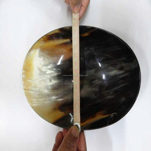 Cuenco de Cuerno Natural Ecológico, Hecho a Mano, Sostenible, Impermeable, de Primera Calidad, Estilo Europeo, Accesorio Decorativo para Bodas y Cenas, Auténtico - Product Image 1