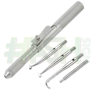 Extracteur manuel en acier pour couronnes et bridges dentaires avec 3 embouts – Équipement de nettoyage et de restauration dentaire - Product Image 5
