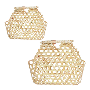 PANIER CADEAU EN BAMBOU tissé à la main Durable, réutilisable et parfait pour les paniers de fruits, les pique-niques ou le rangement de la décoration intérieure - Product Image 1