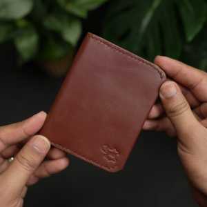 WF Leathercraft No. 108 Slim Ever Card Full-Grain Leather Hand-Stitched Credit Card Wallet Buck <b>Brown</b> Color 5 Year Warranty - Product Image 4