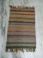 Handwoven Hemp Striped Area Rug Colorful Flat Weave Carpet Boho Hallway Runner Kitchen Rug Handmade Floor Mat