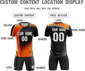 Conjuntos de Uniformes de Fútbol Personalizados para Hombre, Impresión por Sublimación Digital, Tela Transpirable de Secado Rápido, Diseño Personalizado Gratuito - Product Image 3