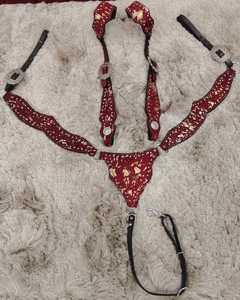 Western Headstall & Breast Collar Set Premium Seasonal Horse Tack Designs juego de tachuelas de lujo para caballo conjunto completo de caballo de tiro completo - Product Image 1